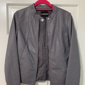 Light purple/ greyish leather jacket